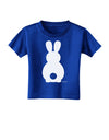 Cute Bunny Silhouette with Tail Toddler T-Shirt Dark by TooLoud-Toddler T-Shirt-TooLoud-Royal-Blue-2T-Davson Sales