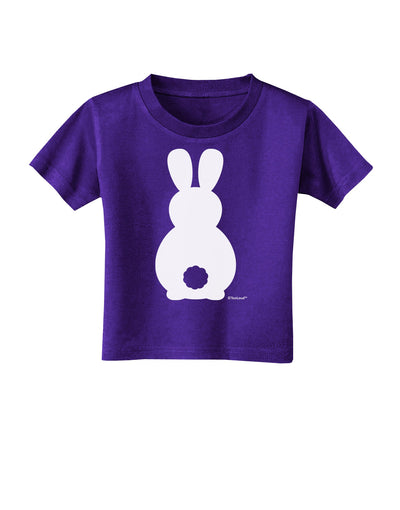 Cute Bunny Silhouette with Tail Toddler T-Shirt Dark by TooLoud-Toddler T-Shirt-TooLoud-Purple-2T-Davson Sales