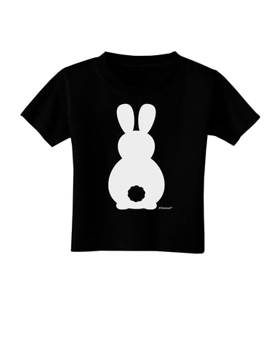 Cute Bunny Silhouette with Tail Toddler T-Shirt Dark by TooLoud-Toddler T-Shirt-TooLoud-Black-2T-Davson Sales