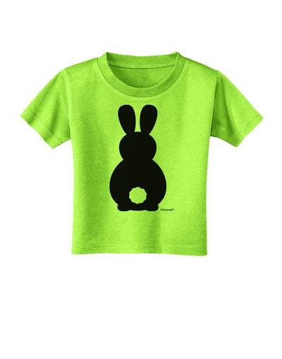 Cute Bunny Silhouette with Tail Toddler T-Shirt by TooLoud-Toddler T-Shirt-TooLoud-Lime-Green-2T-Davson Sales