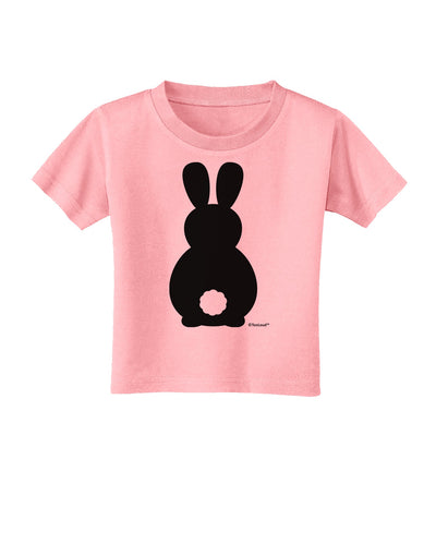 Cute Bunny Silhouette with Tail Toddler T-Shirt by TooLoud-Toddler T-Shirt-TooLoud-Candy-Pink-2T-Davson Sales