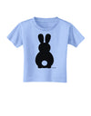 Cute Bunny Silhouette with Tail Toddler T-Shirt by TooLoud-Toddler T-Shirt-TooLoud-Aquatic-Blue-2T-Davson Sales