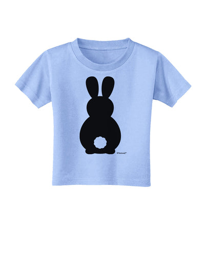 Cute Bunny Silhouette with Tail Toddler T-Shirt by TooLoud-Toddler T-Shirt-TooLoud-Aquatic-Blue-2T-Davson Sales