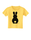 Cute Bunny Silhouette with Tail Toddler T-Shirt by TooLoud-Toddler T-Shirt-TooLoud-Yellow-2T-Davson Sales