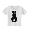 Cute Bunny Silhouette with Tail Toddler T-Shirt by TooLoud-Toddler T-Shirt-TooLoud-White-2T-Davson Sales