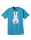 Cute Bunny Silhouette with Tail - White Glitter Adult Dark T-Shirt by TooLoud-Mens T-Shirt-TooLoud-Turquoise-Small-Davson Sales