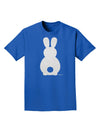 Cute Bunny Silhouette with Tail - White Glitter Adult Dark T-Shirt by TooLoud-Mens T-Shirt-TooLoud-Royal-Blue-Small-Davson Sales