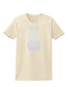 Cute Bunny Silhouette with Tail - White Glitter Womens T-Shirt by TooLoud-Womens T-Shirt-TooLoud-Natural-X-Small-Davson Sales