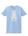 Cute Bunny Silhouette with Tail - White Glitter Womens T-Shirt by TooLoud-Womens T-Shirt-TooLoud-Light-Blue-X-Small-Davson Sales