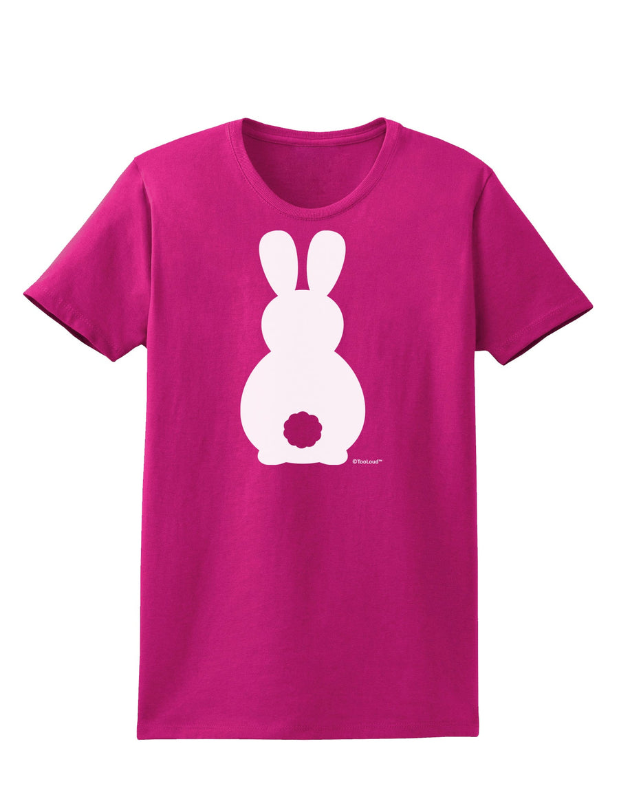 Cute Bunny Silhouette with Tail Womens Dark T-Shirt by TooLoud-Womens T-Shirt-TooLoud-Black-X-Small-Davson Sales