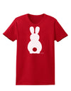 Cute Bunny Silhouette with Tail Womens Dark T-Shirt by TooLoud-Womens T-Shirt-TooLoud-Red-X-Small-Davson Sales