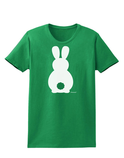 Cute Bunny Silhouette with Tail Womens Dark T-Shirt by TooLoud-Womens T-Shirt-TooLoud-Kelly-Green-X-Small-Davson Sales