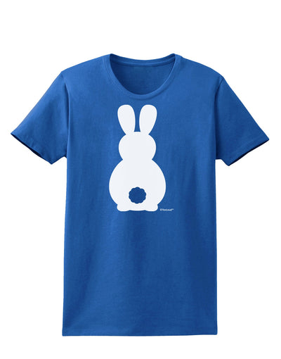 Cute Bunny Silhouette with Tail Womens Dark T-Shirt by TooLoud-Womens T-Shirt-TooLoud-Royal-Blue-X-Small-Davson Sales