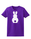 Cute Bunny Silhouette with Tail Womens Dark T-Shirt by TooLoud-Womens T-Shirt-TooLoud-Purple-X-Small-Davson Sales