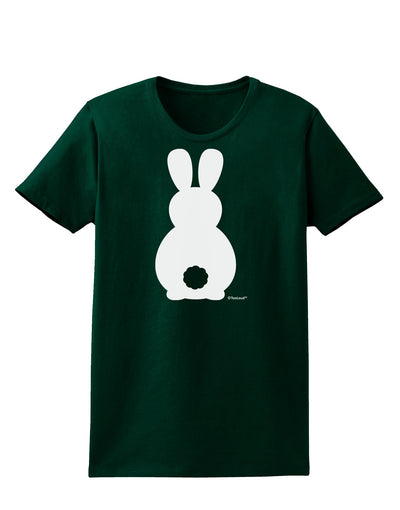 Cute Bunny Silhouette with Tail Womens Dark T-Shirt by TooLoud-Womens T-Shirt-TooLoud-Forest-Green-Small-Davson Sales