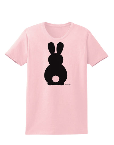 Cute Bunny Silhouette with Tail Womens T-Shirt by TooLoud-Womens T-Shirt-TooLoud-PalePink-X-Small-Davson Sales