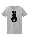 Cute Bunny Silhouette with Tail Womens T-Shirt by TooLoud-Womens T-Shirt-TooLoud-AshGray-X-Small-Davson Sales