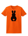 Cute Bunny Silhouette with Tail Womens T-Shirt by TooLoud-Womens T-Shirt-TooLoud-Orange-X-Small-Davson Sales