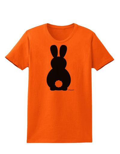 Cute Bunny Silhouette with Tail Womens T-Shirt by TooLoud-Womens T-Shirt-TooLoud-Orange-X-Small-Davson Sales