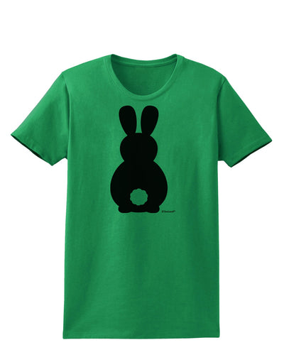 Cute Bunny Silhouette with Tail Womens T-Shirt by TooLoud-Womens T-Shirt-TooLoud-Kelly-Green-X-Small-Davson Sales