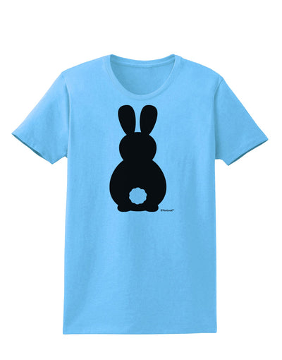 Cute Bunny Silhouette with Tail Womens T-Shirt by TooLoud-Womens T-Shirt-TooLoud-Aquatic-Blue-X-Small-Davson Sales