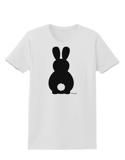 Cute Bunny Silhouette with Tail Womens T-Shirt by TooLoud-Womens T-Shirt-TooLoud-White-X-Small-Davson Sales