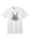 Cute Bunny with Eggs Adult T-Shirt-unisex t-shirt-TooLoud-White-Small-Davson Sales