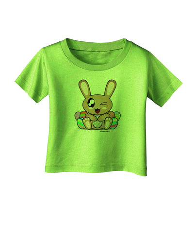 Cute Bunny with Eggs Infant T-Shirt-Infant T-Shirt-TooLoud-Lime-Green-06-Months-Davson Sales