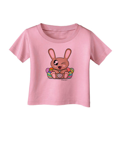 Cute Bunny with Eggs Infant T-Shirt-Infant T-Shirt-TooLoud-Candy-Pink-06-Months-Davson Sales