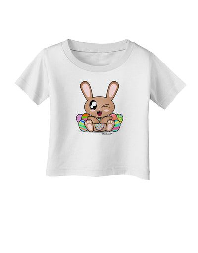 Cute Bunny with Eggs Infant T-Shirt-Infant T-Shirt-TooLoud-White-06-Months-Davson Sales