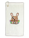 Cute Bunny with Eggs Micro Terry Gromet Golf Towel 16 x 25 inch-Golf Towel-TooLoud-White-Davson Sales