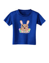 Cute Bunny with Eggs Toddler T-Shirt Dark-Toddler T-Shirt-TooLoud-Royal-Blue-2T-Davson Sales