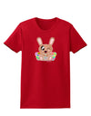 Cute Bunny with Eggs Womens Dark T-Shirt-TooLoud-Red-X-Small-Davson Sales