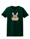 Cute Bunny with Eggs Womens Dark T-Shirt-TooLoud-Forest-Green-Small-Davson Sales