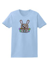 Cute Bunny with Eggs Womens T-Shirt-Womens T-Shirt-TooLoud-Light-Blue-X-Small-Davson Sales