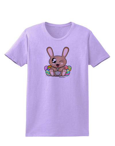 Cute Bunny with Eggs Womens T-Shirt-Womens T-Shirt-TooLoud-Lavender-X-Small-Davson Sales