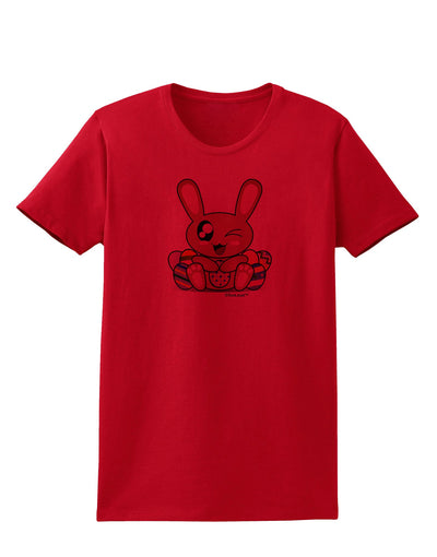 Cute Bunny with Eggs Womens T-Shirt-Womens T-Shirt-TooLoud-Red-X-Small-Davson Sales