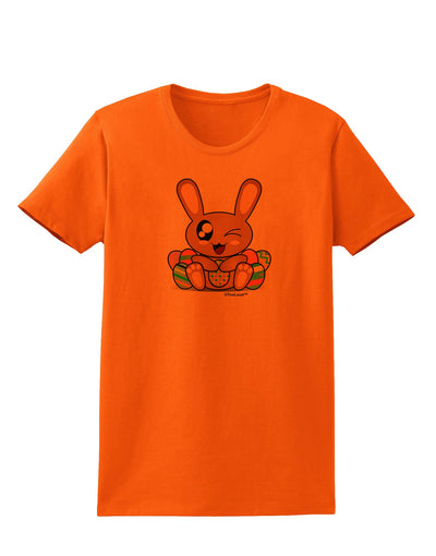 Cute Bunny with Eggs Womens T-Shirt-Womens T-Shirt-TooLoud-Orange-X-Small-Davson Sales