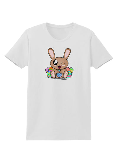 Cute Bunny with Eggs Womens T-Shirt-Womens T-Shirt-TooLoud-White-X-Small-Davson Sales