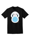 Cute Bunny with Floppy Ears - Blue Adult Dark T-Shirt by TooLoud-Mens T-Shirt-TooLoud-Black-Small-Davson Sales