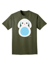 Cute Bunny with Floppy Ears - Blue Adult Dark T-Shirt by TooLoud-Mens T-Shirt-TooLoud-Military-Green-Small-Davson Sales