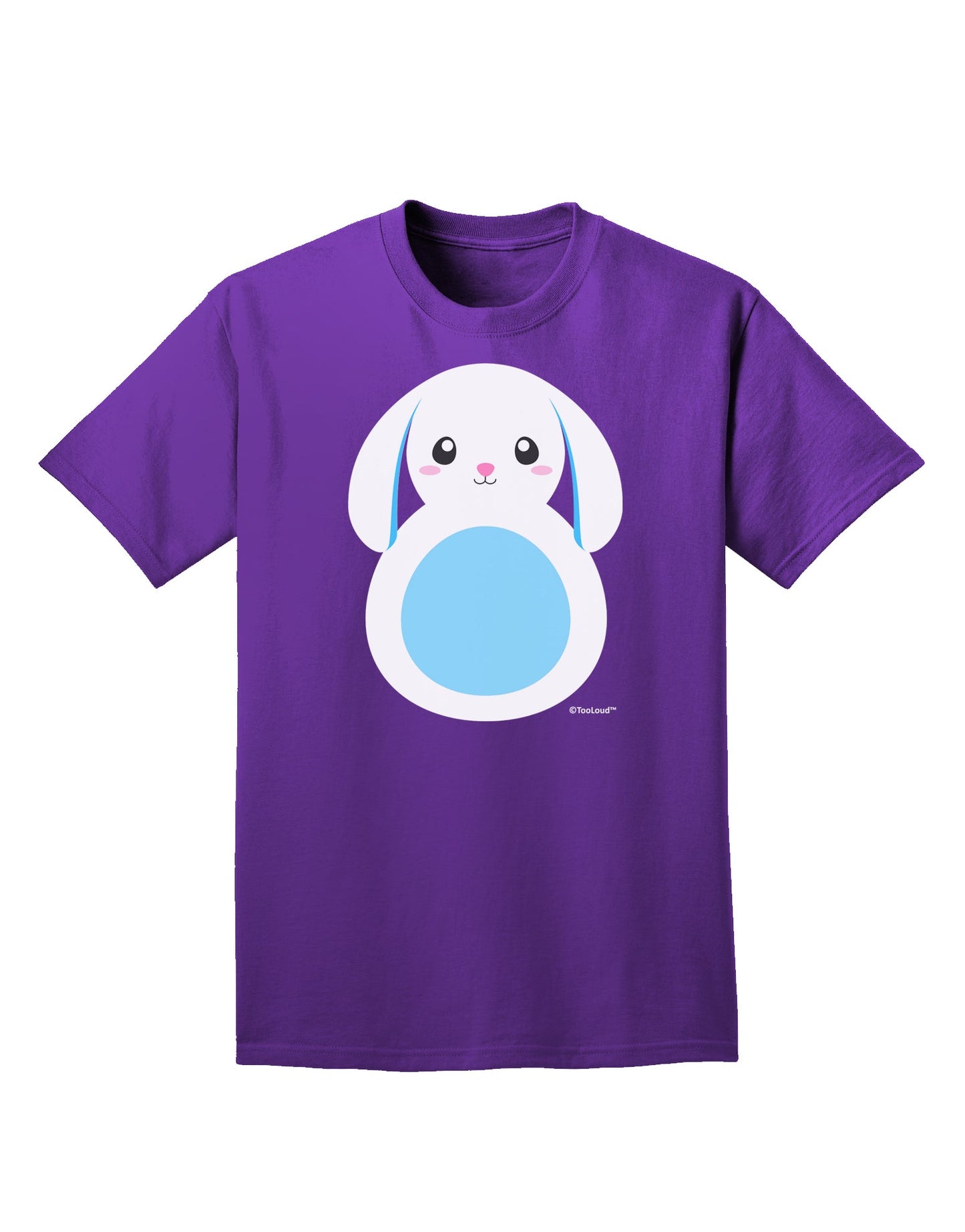 Cute Bunny with Floppy Ears - Blue Adult Dark T-Shirt by TooLoud-Mens T-Shirt-TooLoud-Purple-Small-Davson Sales