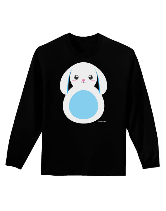 Cute Bunny with Floppy Ears - Blue Adult Long Sleeve Dark T-Shirt by TooLoud-TooLoud-Black-Small-Davson Sales