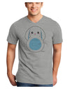 Cute Bunny with Floppy Ears - Blue Adult V-Neck T-shirt by TooLoud-Mens V-Neck T-Shirt-TooLoud-HeatherGray-Small-Davson Sales