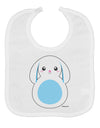 Cute Bunny with Floppy Ears - Blue Baby Bib by TooLoud