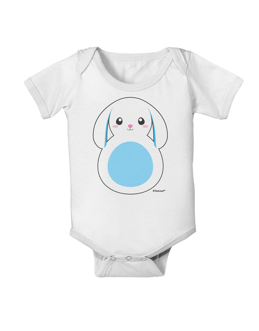 Cute Bunny with Floppy Ears - Blue Baby Romper Bodysuit by TooLoud-Baby Romper-TooLoud-White-06-Months-Davson Sales