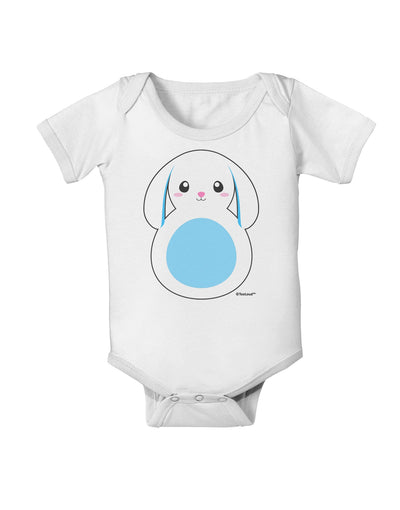 Cute Bunny with Floppy Ears - Blue Baby Romper Bodysuit by TooLoud-Baby Romper-TooLoud-White-06-Months-Davson Sales