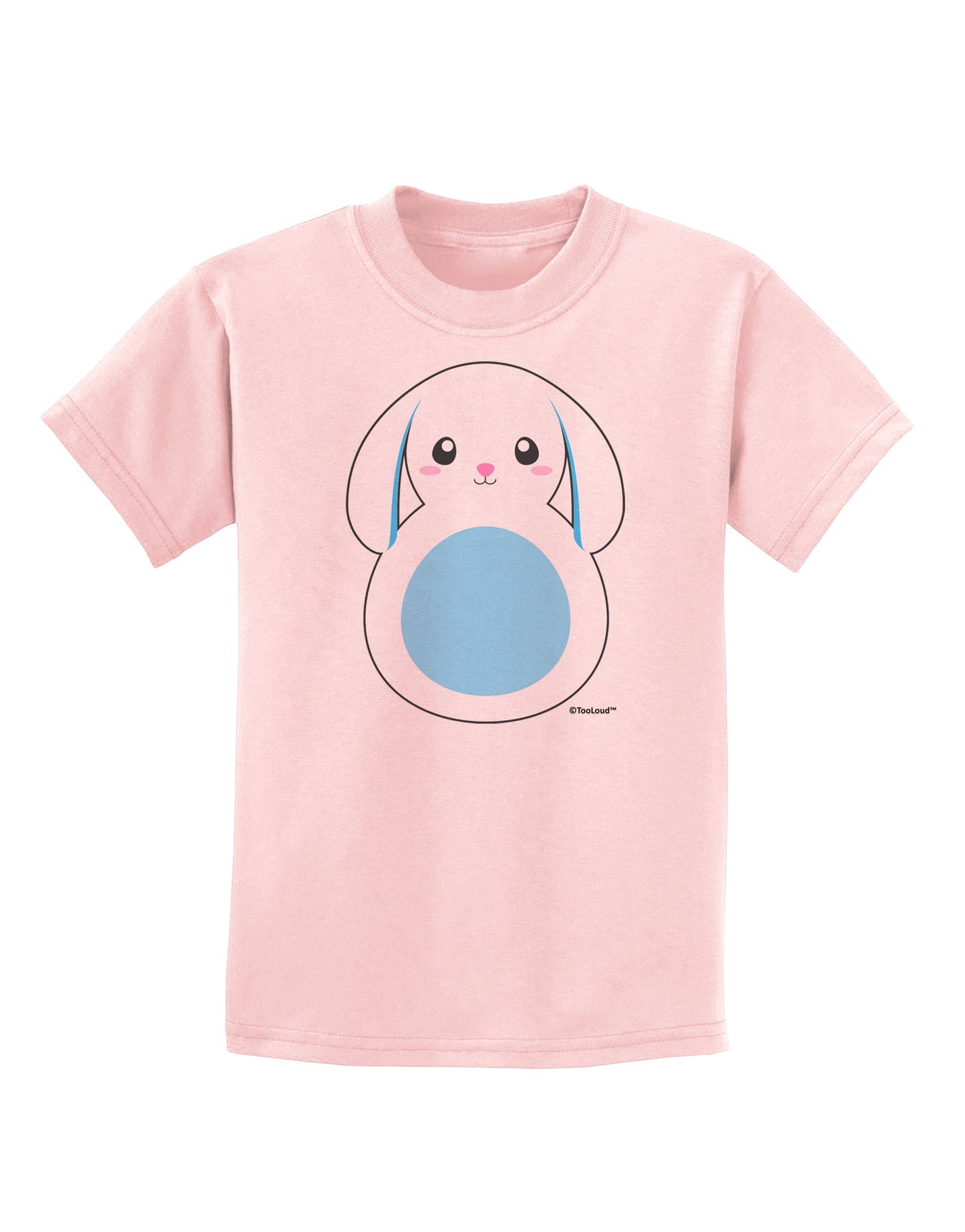 Cute Bunny with Floppy Ears - Blue Childrens T-Shirt by TooLoud-Childrens T-Shirt-TooLoud-PalePink-X-Small-Davson Sales