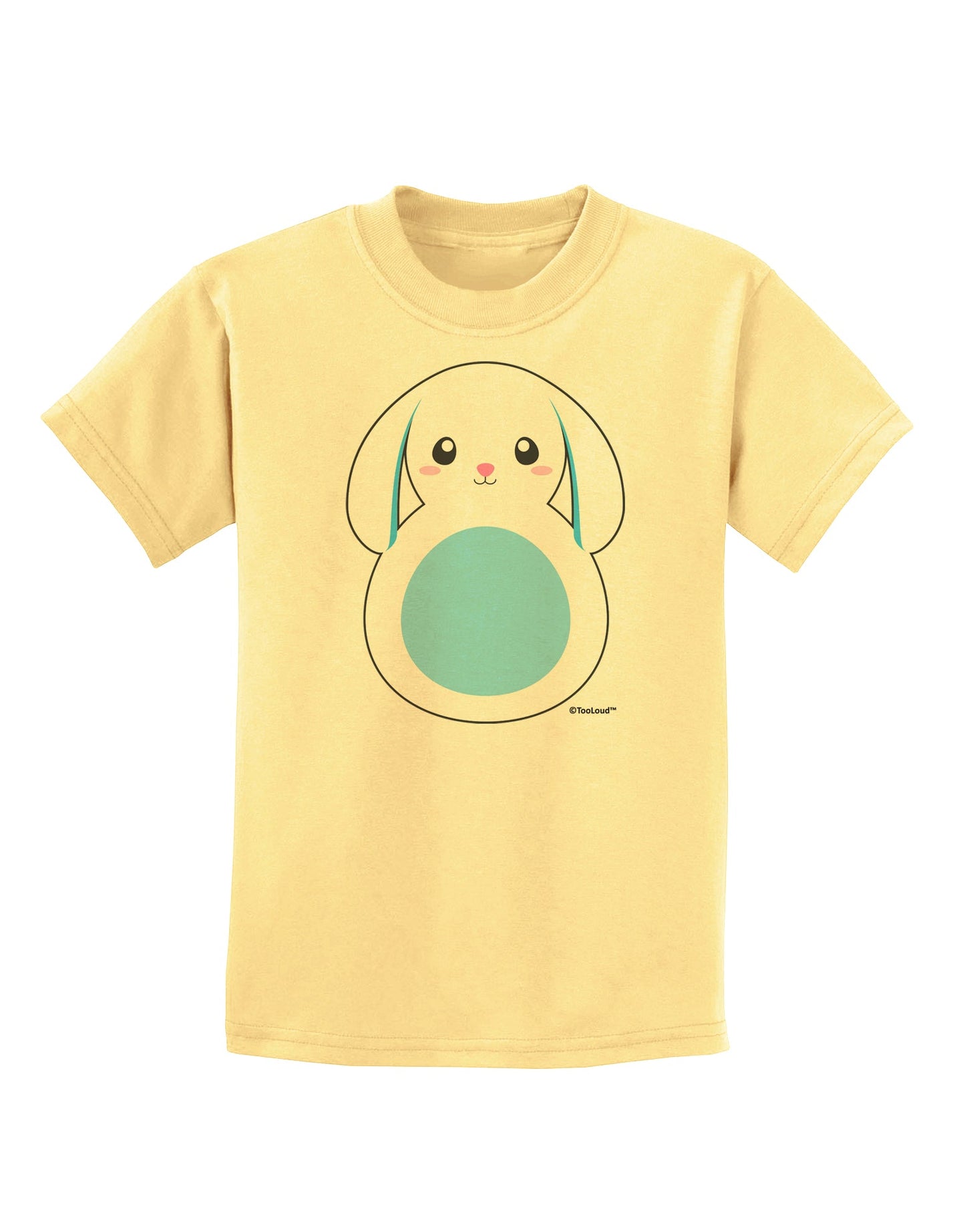 Cute Bunny with Floppy Ears - Blue Childrens T-Shirt by TooLoud-Childrens T-Shirt-TooLoud-Daffodil-Yellow-X-Small-Davson Sales