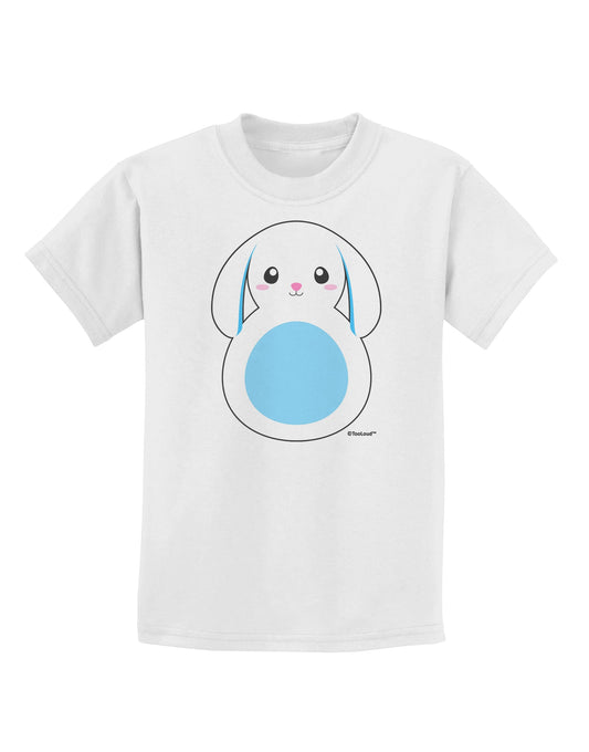 Cute Bunny with Floppy Ears - Blue Childrens T-Shirt by TooLoud-Childrens T-Shirt-TooLoud-White-X-Small-Davson Sales